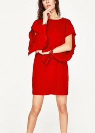 Шикарное красное платье из новой коллекции zara2 фото