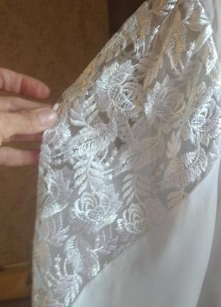 Красивая белоснежная блуза рубашка плюс сайз на 54 укр5 фото