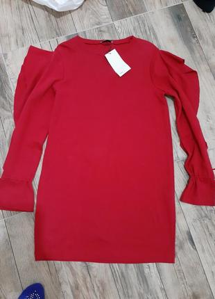 Шикарное красное платье из новой коллекции zara3 фото
