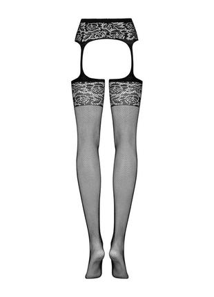 Эротическое женское бельё чулки с поясом бодистокинг obsessive s500 чёрный s/m/l ( so7273 ) feromon5 фото