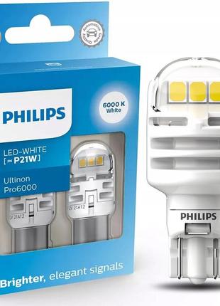 Автолампа p21w ultinon pro6000 led 12v 2.3w ba15s - кт 2шт, (11498cu60x2)