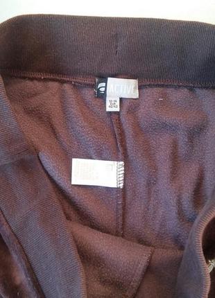 Мягенькие велюровые штаны шоколадного цвета  active 12-144 фото