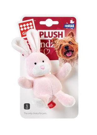 Іграшка для собак заєць з пищалкою gigwi plush, плюш, 11 см