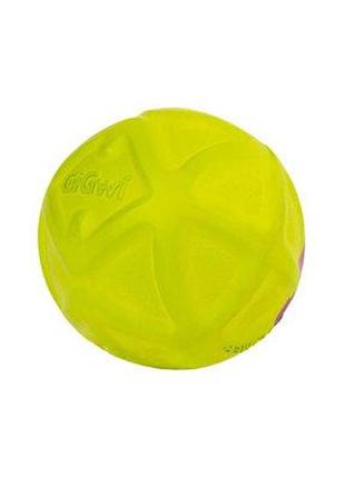 Іграшка для собак м'яч повнотіла gigwi g-foamer, спіна гума, 6,5 см2 фото