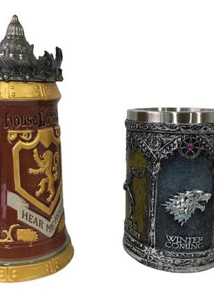 Подарунковий набір гуртка game of thrones house lannister і гра престолів game of thrones winter coming7 фото