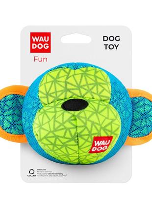 Іграшка для собак waudog fun, "мавпа", ш 16 см, дл 10 см, блакитна