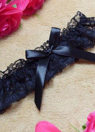 Женская подвязка на ногу универсальный чёрный ( 330 001 )4 фото