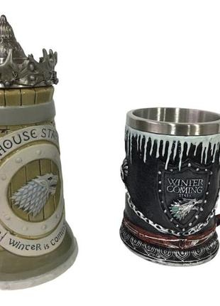 Подарунковий набір гуртка game of thrones house stark гра престолів будинок старков і winter is coming stark