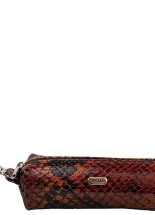 Оригінальна ключниця з візерунком під шкіру змії desisan арт. 207-586