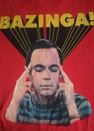 Футболка теория большого взрыва, шелдон купер - " bazinga ", cитком, они окружены7 фото