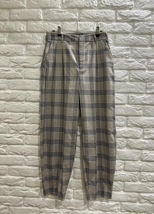 Брюки штаны в клетку zara s 26 размер