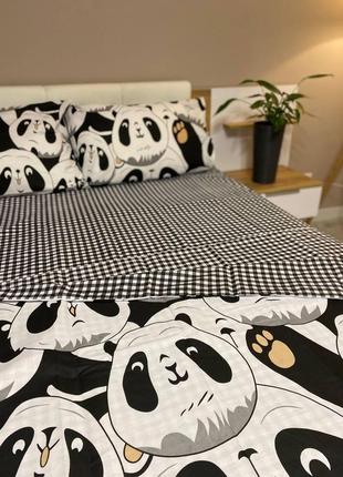 Комплект постельного белья двуспальный (панда)4 фото