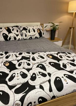 Комплект постельного белья двуспальный (панда)3 фото
