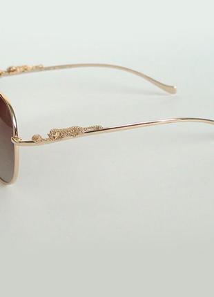 Очки cartier 6125204 gold brown5 фото