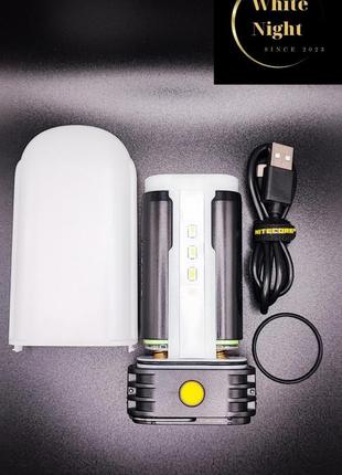 Nitecore lr60 с акб panasonic 2*3400 - 3в1 кемпинговый фонарь + power bank + зарядное устройство комплект4 фото