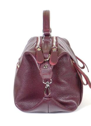 Стильна бордова сумочка на два відділи bagtop арт. btjs-52-26 фото