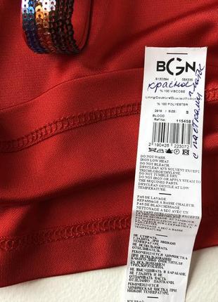Красное короткое коктейльное платье bgn (beggon)8 фото