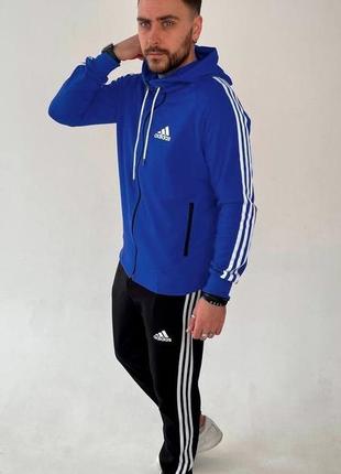 Спортивный мужской костюм в стиле adidas адидас комплект зип худи и штаны весенний