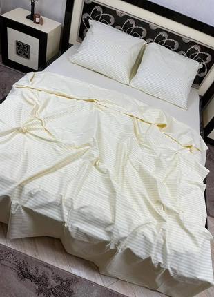 Комплект постельного белья двуспальный (полоска)4 фото