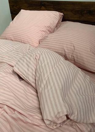 Комплект постельного белья двуспальный (полоска)2 фото