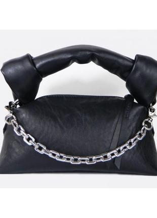 Незвичайна сумочка connection чорного кольору svitlana zubko арт. s1901-с