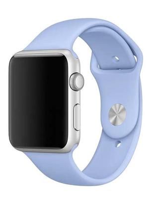 Силиконовый ремешок для apple watch 42mm/44mm/45mm/49mm (голубой)