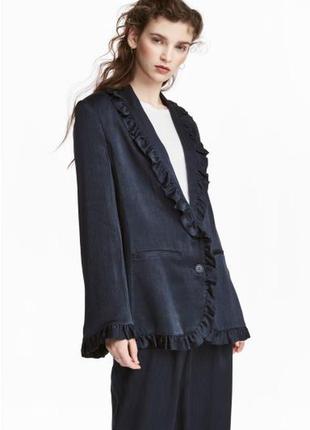 Новый брючный костюм h&m принт натуральный шелковый костюм оверсайз2 фото