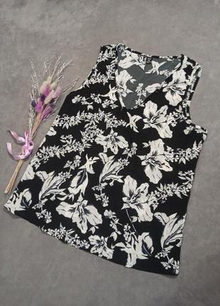 Блуза без рукавів з квітковим принтом в стилі бохо shein3 фото