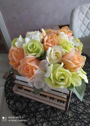 Букет мыльных цветов "цветочный рояль"