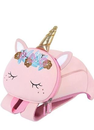 Розовый рюкзачок с единорогом для девочек от 3 до 7лет nohoo арт. nhb051m-1