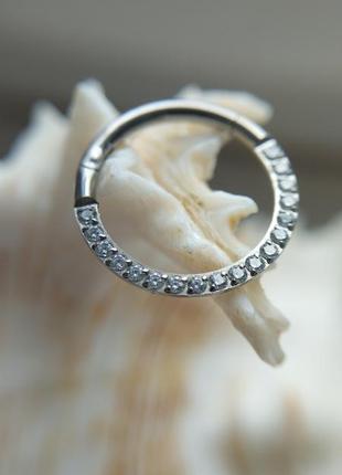 Титановое кольцо-кликер для пирсинга1 фото