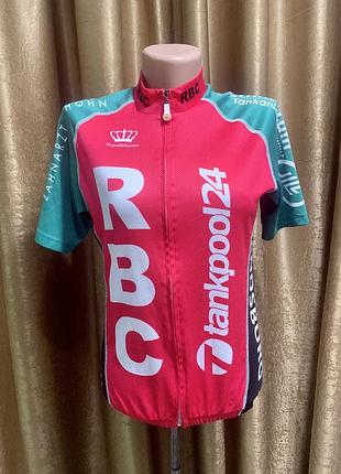 Велофутболка яркого малинового кольору rayalbikewear розмір s