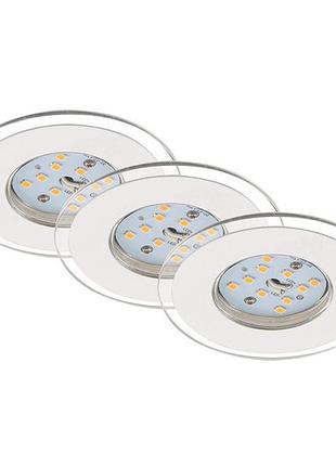Світильник вбудований для ванної кімнати attach led/4.5w/230v ip44, briloner 7257-036 - 3x led set