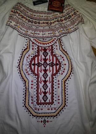 Новая блуза топ janina с вышивкой размеры l и xl4 фото