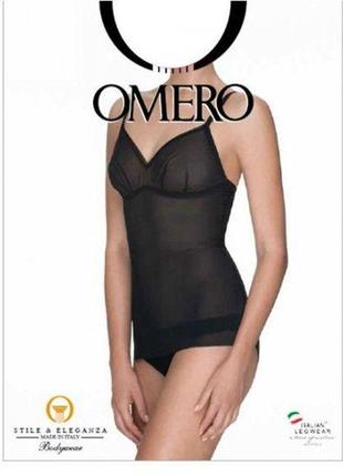 Белье корректирующее omero tulle shape camiciola, italy, размеры s, l, xl, цвет черный