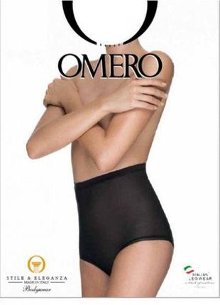 Коригувальні трусики з легким моделювальним ефектом, omero tulle shape slip alto, italy, розміри l, xl, чорн1 фото