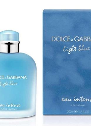 Dolce&gabbana d&g light blue eau intense pour homme туалетная вода 200мл