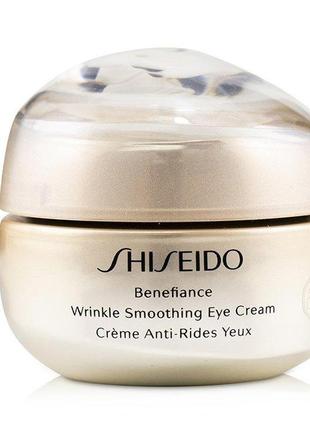 Shiseido shiseido benefiance wrinkle smoothing eye cream крем для кожи вокруг глаз крем вокруг глаз 15мл