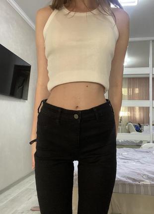 Женские черные скинни джинсы h&m 36 (xs-s) размер