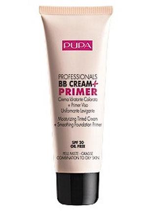 Pupa pupa professionals bb cream+primer oil free spf20 крем тональный №  001 натуральный1 фото