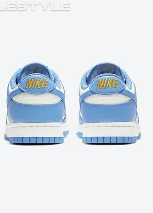 Nike sb dunk low white&blue3 фото