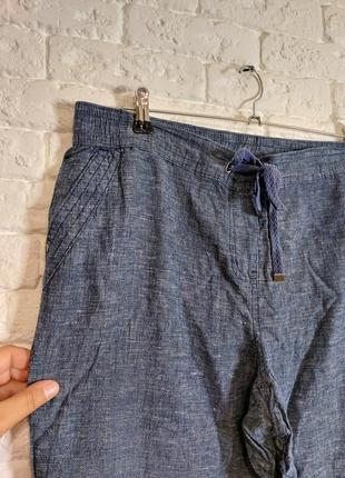 Фирменные льняные брюки штаны2 фото