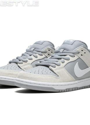 Nike sb dunk grey suede1 фото