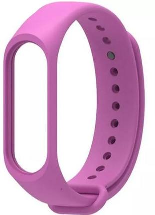 Фиолетовые ремешки для smart band m3/m4/m5, фиолетовый ремешок для фитнес трекера xiaomi - силиконовый браслет1 фото