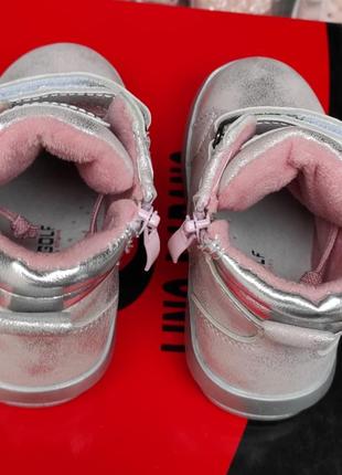 Розовые утепленые деми ботинки, хайтопы для девочки10 фото