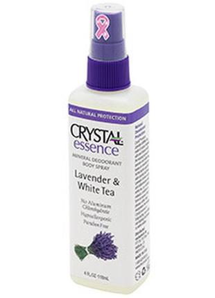 Кошти від потовиділення дезодорант crystal essence lavander &amp; white tea spray дезодорант спрей 118мл