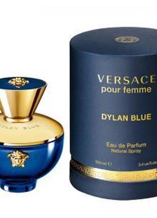 Versace pour femme dylan blue набор (парфюмированная вода 100мл + лосьон для тела 150мл+ мини 10мл)