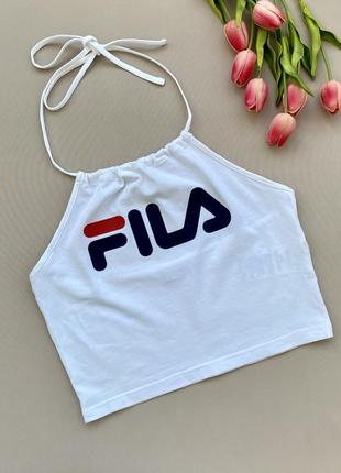 Білий котоновий топ fila