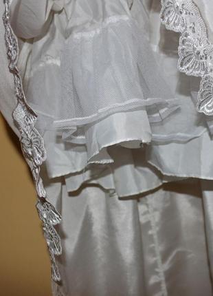 Белое платье ангела со шлейфом 4-6 лет7 фото