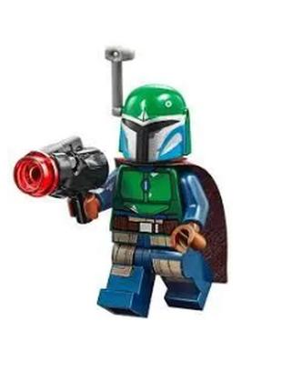 Лего фігурка зоряні війни/star wars — лего мініфігурка зелений мандалорець